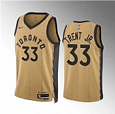 Men's Toronto Raptors #33 Gary Trent Jr. Gold 2023-24 City Edition Stitched Basketball Jersey Dzhi,baseball caps,new era cap wholesale,wholesale hats
